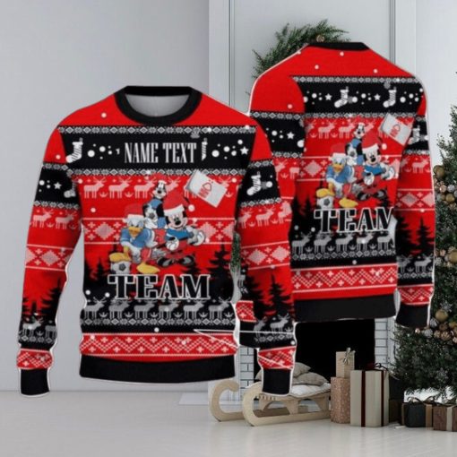 Nottingham Forest FC Disney Team Custom Name Ugly Christmas Sweater Special Gift For Fans