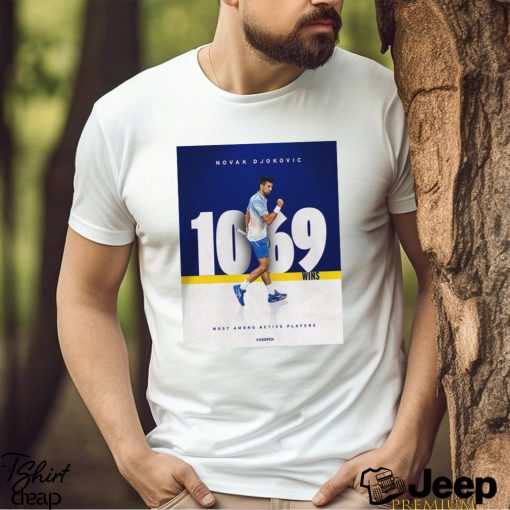 Novak Djokovic 1069 Wins Most Among Active Players Classic T Shirt