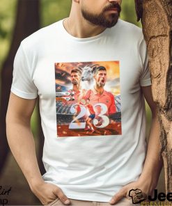 Novak Djokovic Goat 23 Grand Slam Titles Tennis Fan T Shirt