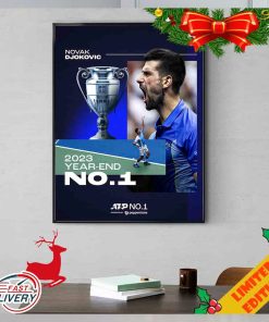 Novak Djokovic Is Your ATP 2023 Year End No 1 Presented By Pepperstone FX ATP Rankings Poster Canvas