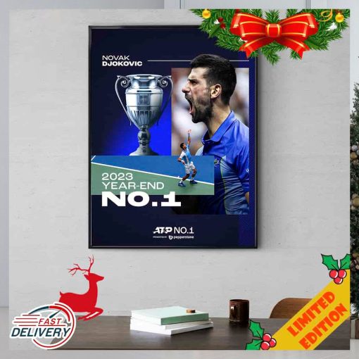 Novak Djokovic Is Your ATP 2023 Year End No 1 Presented By Pepperstone FX ATP Rankings Poster Canvas