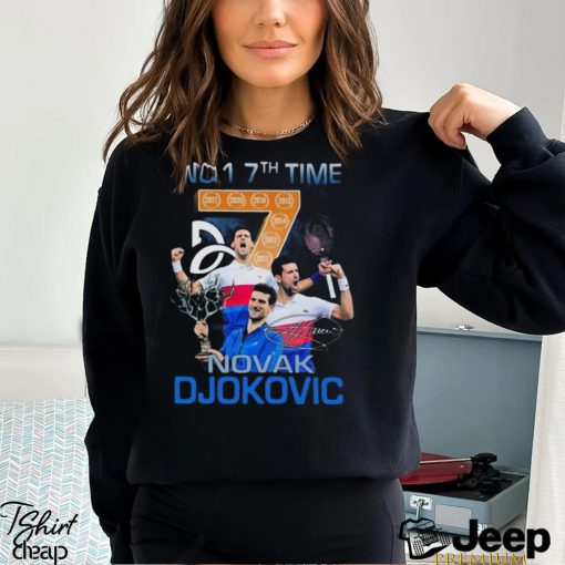 Novak Djokovic No1 7th Time Signature Shirt