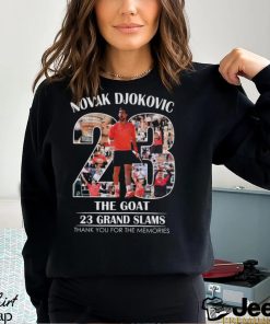 Novak Djokovic The Goat 23 Grand Slams Thank You For The Memories Unisex T Shirt