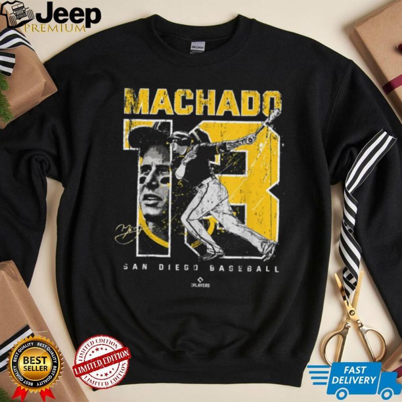 Number and Portrait Manny Machado San Diego MLBPA T Shirt