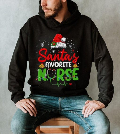 Nurse Santas Favorite Nurse Funny Christmas Shirt