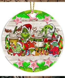 Funny Grinch Christmas Ceramic Ornament