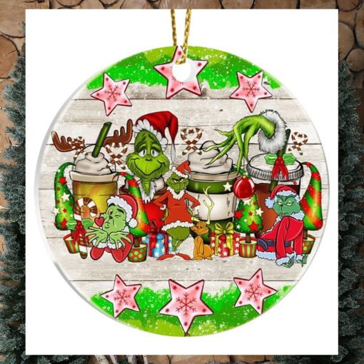 Funny Grinch Christmas Ceramic Ornament