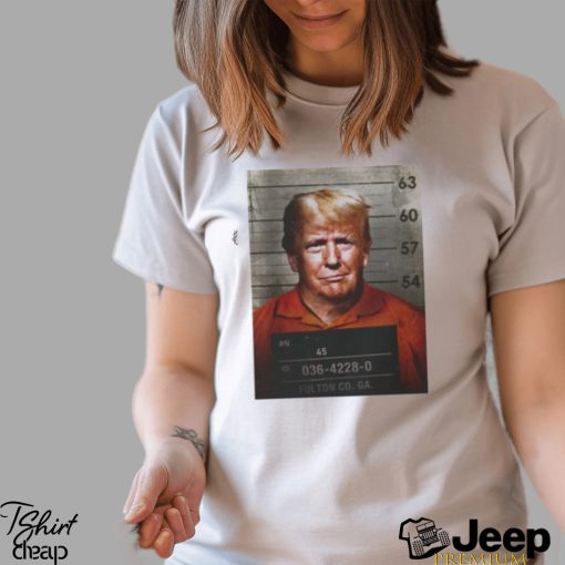 OFFICIAL Donald Trump Mugshot Tee   Funny T Shirt