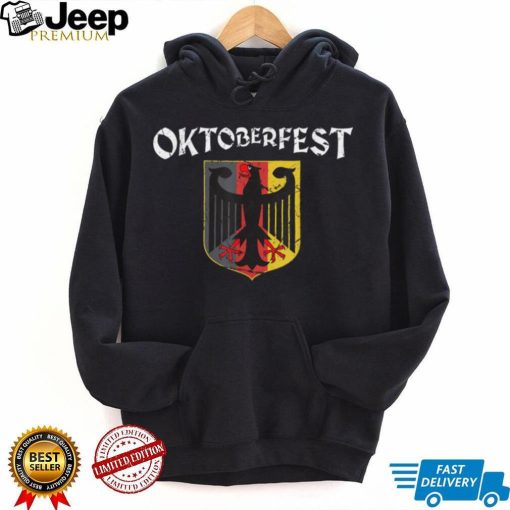 OKTOBERFEST Vintage German Flag Coat of Arms Banner Crest T Shirt