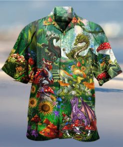 Dragon Mushroom Love Forest Hawaiian Shirt