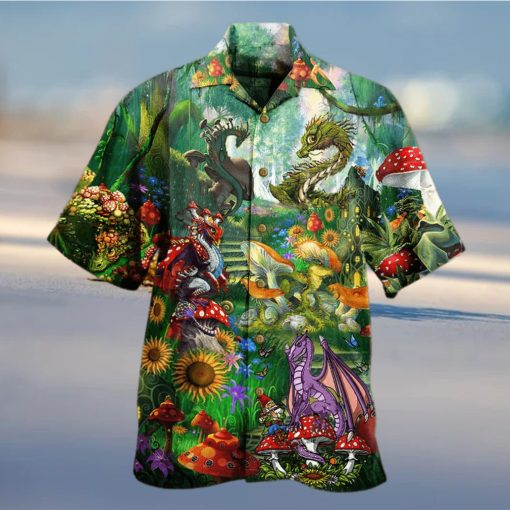 Dragon Mushroom Love Forest Hawaiian Shirt