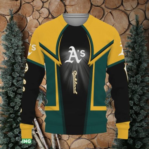 Oakland Athletics Football American Gift For Fan Knitted Xmas Sweater Gift Holidays