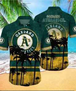 Oakland Athletics MLB Logo Coconut Tropical Hawaiian Shirt Beach Gift For Fans