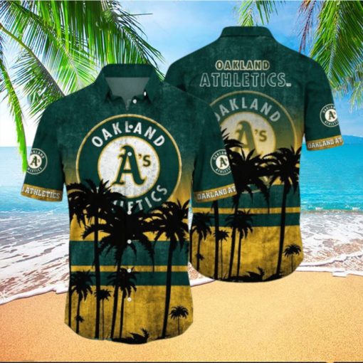 Oakland Athletics MLB Logo Coconut Tropical Hawaiian Shirt Beach Gift For Fans