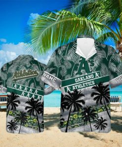 Oakland Athletics MLB Personalized Palm Tree Hawaiian Shirt