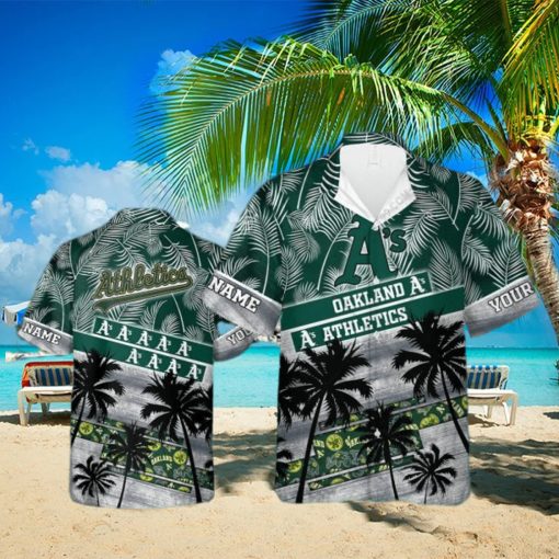 Oakland Athletics MLB Personalized Palm Tree Hawaiian Shirt