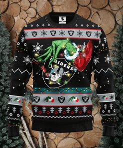 Oakland Raiders Grinch Christmas Ugly Sweater