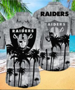 Oakland Raiders Logo Coconut Tropical Hawaiian Shirt Beach Gift For Fans