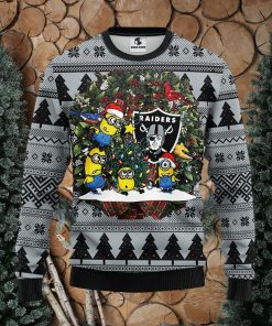 Oakland Raiders Minion Christmas Ugly Sweater