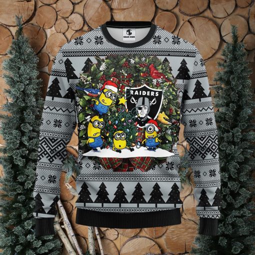 Oakland Raiders Minion Christmas Ugly Sweater