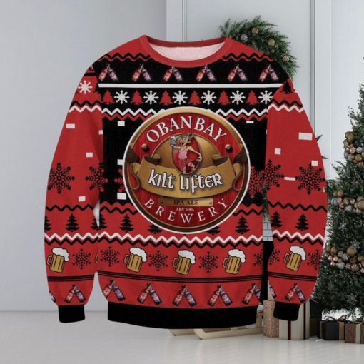 Oban Bay Kilt Lifter Brewery Ugly Christmas Sweater, Ugly Sweater Apparel