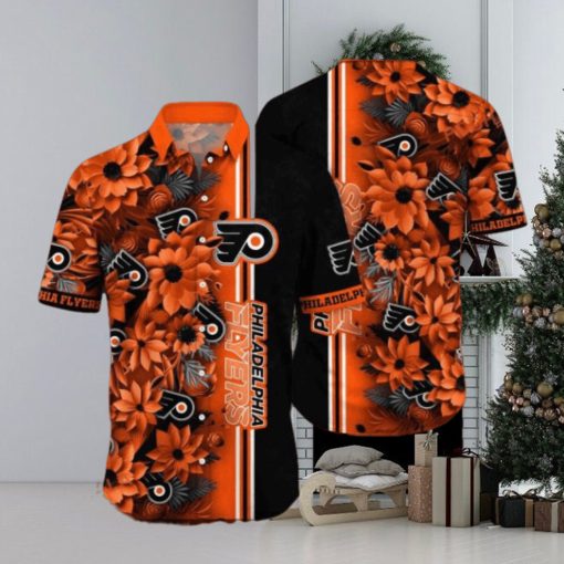 Ocean Waves Theme Philadelphia Flyers NHL Hawaiian Shirt