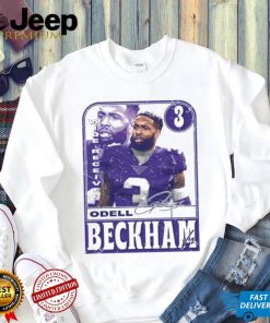 Odell Beckham Jr. number 3 Baltimore Ravens football player wide receiver signature card shirt