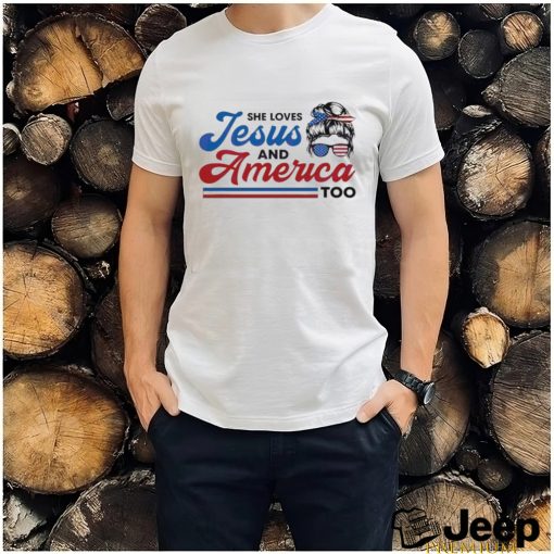 Offcial She Loves Jesus And America Too Shirt