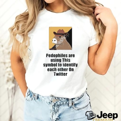 Offcial pedophiles are using this symbol to identify each other on twitter libertycappy shirt