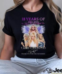 Official 18 Years Of 2005 – 2023 Denim Rhinestones Tour Carrie Underwood Thank You For The Memories T Shirt