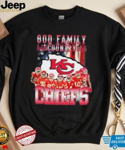 Official 2023 American Flag Kansas City Chief God First Family Country KC Chiefs Football Shirt