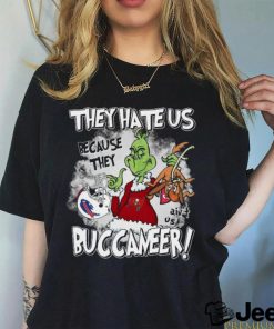 Official 2023 The Grinch They Hate Us Because They Ain’t Us Tampa Bay Buccaneers Christmas T Shirt