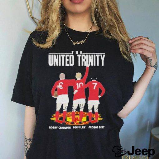 Official 2023 The United Trinity Bobby Charlton Denis Law George Best T Shirt