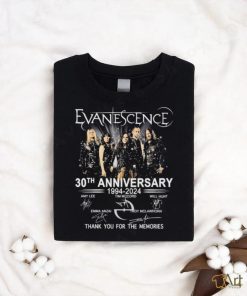 Official 30th Anniversary 1994 2024 Evanescence Thank You For The Memories Signatures Shirt