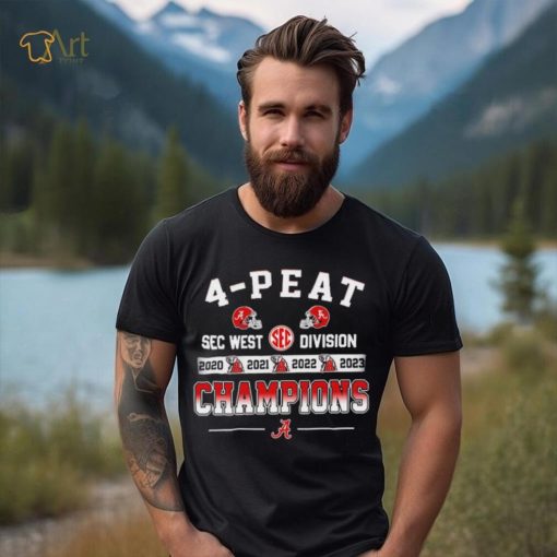 Official 4 Peat SEC West Division Champions Alabama Crimson Tide Shirt