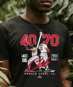 Official 40 70 Club Ronald Acuna Jr Atlanta MLBPA T Shirt