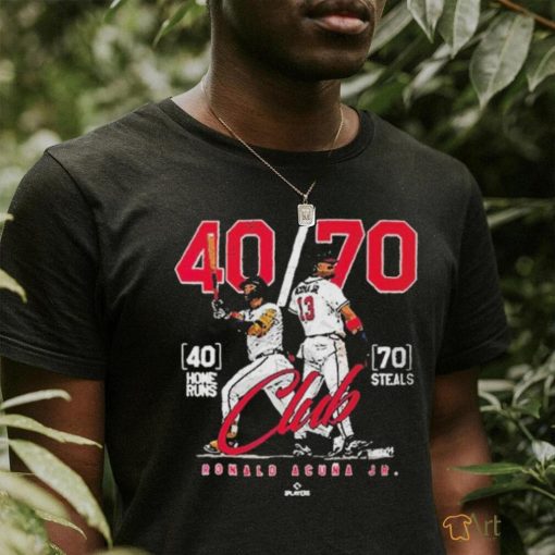 Official 40 70 Club Ronald Acuna Jr Atlanta MLBPA T Shirt