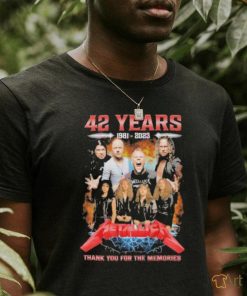 Official 42 Years 1981 – 2023 Metallica Special Design Thank You For The Memories T Shirt