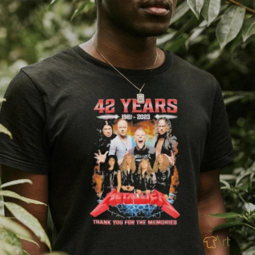 Official 42 Years 1981 – 2023 Metallica Special Design Thank You For The Memories T Shirt