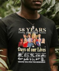 Official 58 Years 1965 – 2023 Days Of Our Lives Thank You For The Memories Signature Shirt