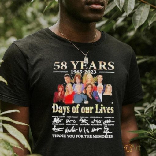 Official 58 Years 1965 – 2023 Days Of Our Lives Thank You For The Memories Signature Shirt