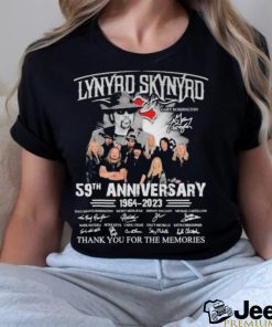 Official 59th anniversary 1964 2023 Lynyrd Skynyrd Gary Rossington thank you for the memories signatures shirt