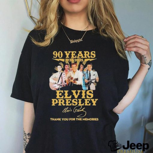 Official 90 Years 1935 – 2025 Elvis Presley Thank You For The Memories T Shirt