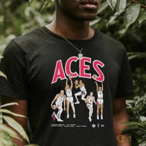 Official Aces team lvaces playa society starting five T shirt