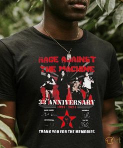 Official Age Against The Machine 33rd Anniversaru 1991 – 2024 Thank You For The Memories T Shirt