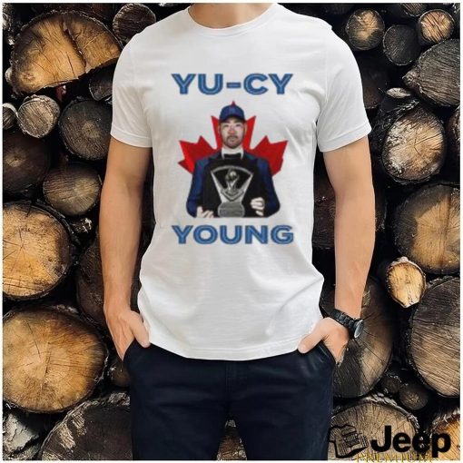 Official Alek Manoah Wearing Yu Cy Young Shirt