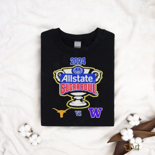 Official Allstate Sugar Bowl 2024 Texas Longhorns Vs Washington Huskies Caesars Superdome New Orleans LA CFB Bowl Game T Shirt