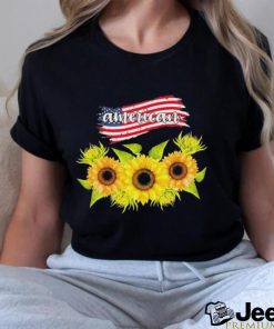 Official American flag and sunflower shirt