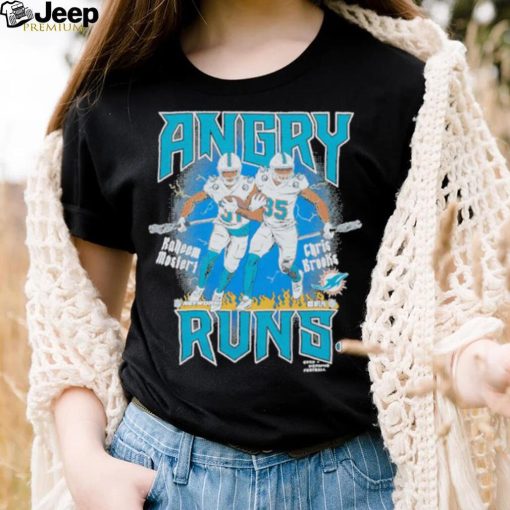 Official Angry Runs Dolphins Mostert And Brooks 2023 NFL Season Shirt