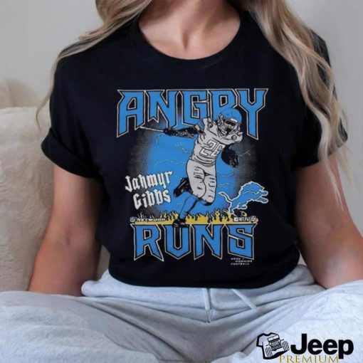 Official Angry Runs T Shirt Angry Runs Lions Jahmyr Gibbs Shirt Angry Runs Lions Jahmyr Gibbs shirt